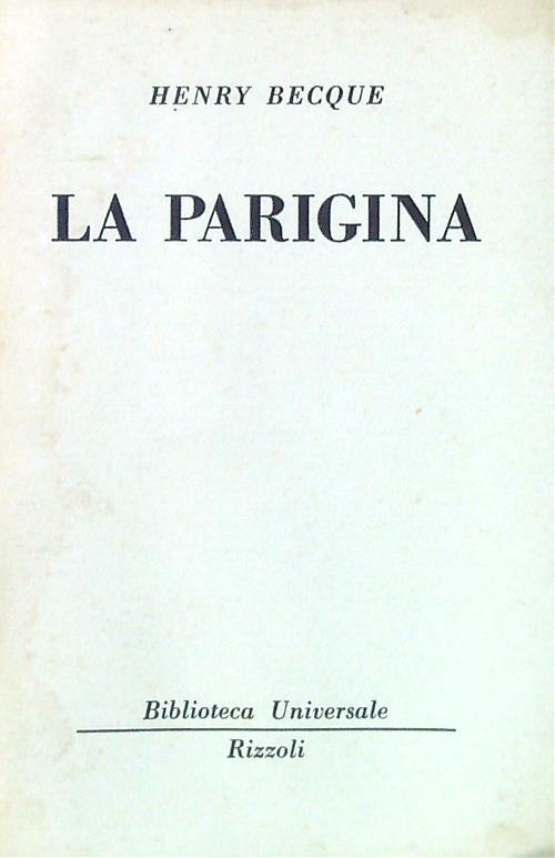 La parigina - Henry Becque - copertina