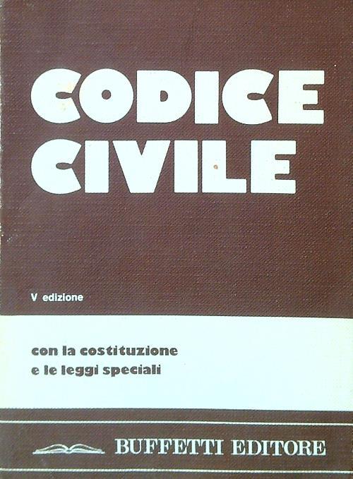 Codice Civile - V Edizione - copertina