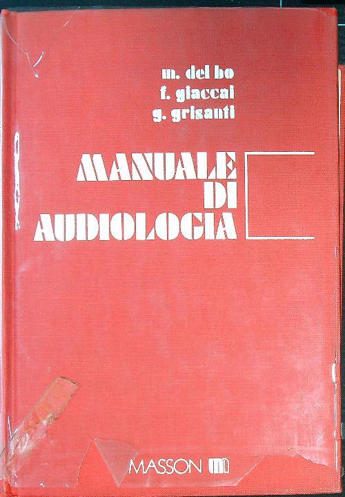 Manuale di audiologia - copertina