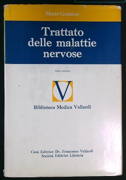 Trattato delle malattie nervose - Mario Gozzano - copertina