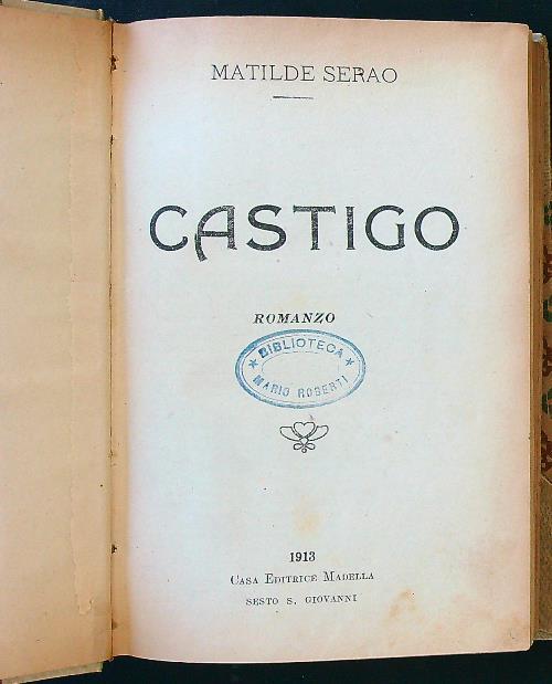 Castigo - Matilde Serao - copertina