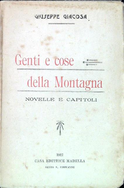 Genti e cose della Montagna - Giuseppe Giacosa - copertina