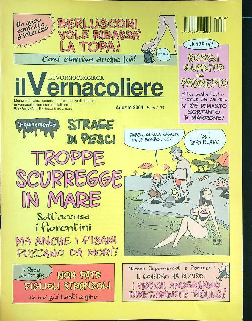 Il Vernacoliere n. 8/agosto 2004 - copertina