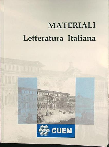 Materiali. Letteratura italiana - copertina