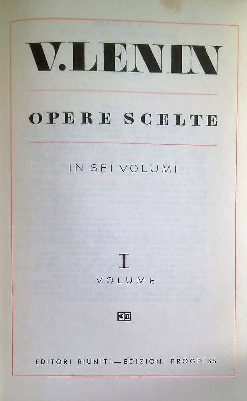 Opere Vol. I