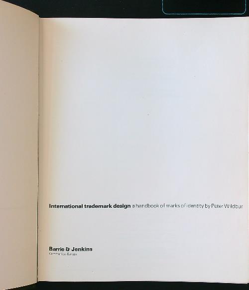 International trademark design - Peter Wildbur - copertina