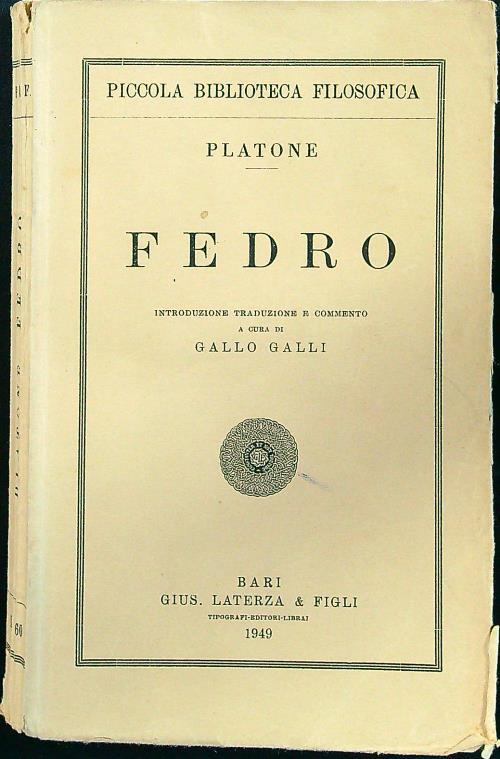 Fedro - Platone - copertina