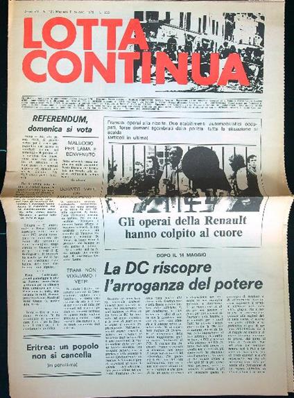 Lotta continua n. 131/giugno 1978 - copertina