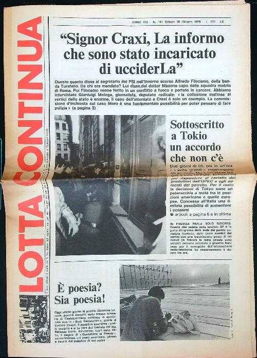 Lotta continua n. 141/30 giugno 1979 - copertina