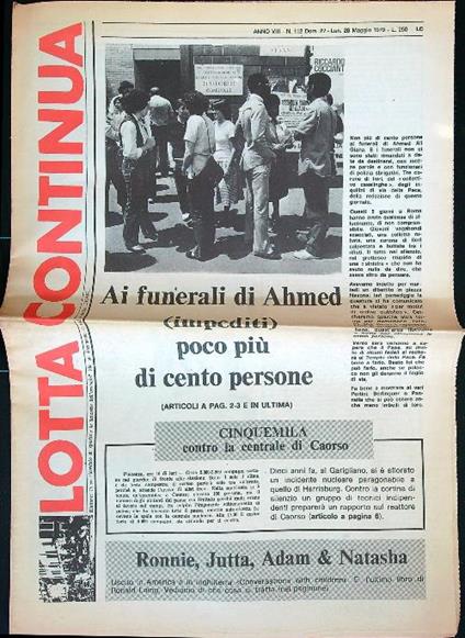 Lotta continua n. 112/27-28 maggio 1979 - copertina