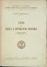 Studi di lingua e letteratura spagnola