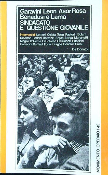 Sindacato e questione giovanile - copertina