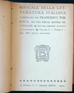 Manuale della letteratura italiana vol. I parte I