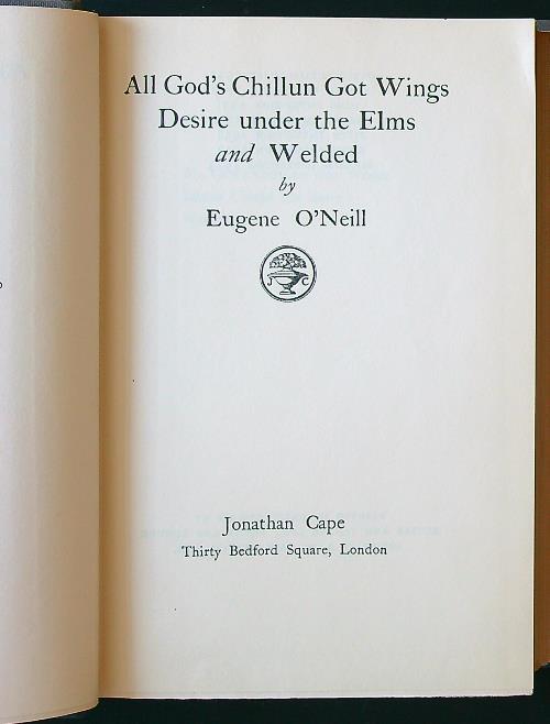 All God's Chillun got Wings and other Plays - Eugene O'Neill - copertina
