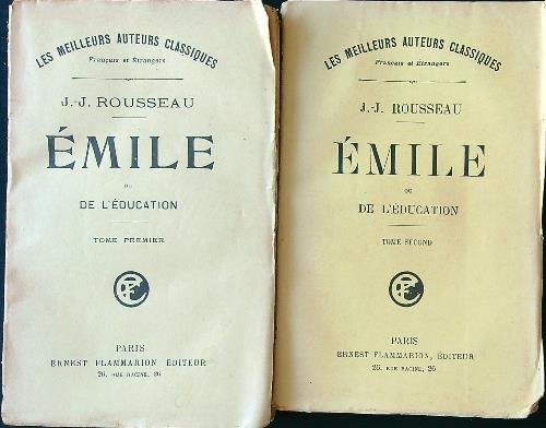 Emile ou de l'education 2 vv - Jean-Jacques Rousseau - copertina