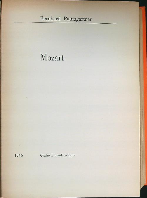 Mozart - Bernhard Paumgarner - copertina