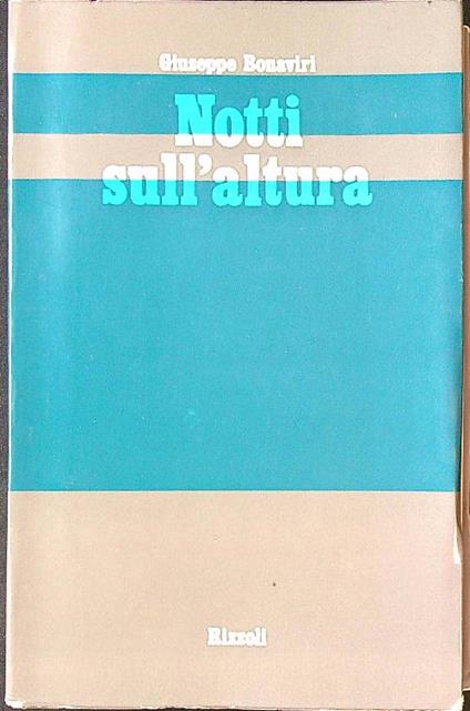 Notti sull'altura - Giuseppe Bonaviri - copertina