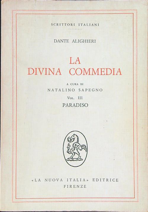 La Divina Commedia Vol III Paradiso