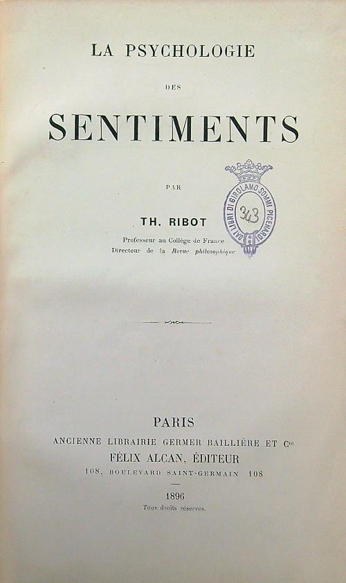La psychologie des sentiments
