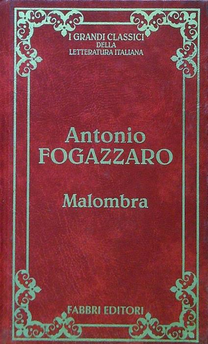 Malombra - Antonio Fogazzaro - copertina