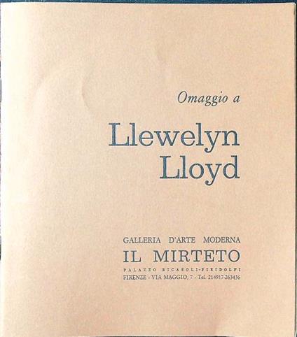 Omaggio a Llewelyn Lloyd - copertina