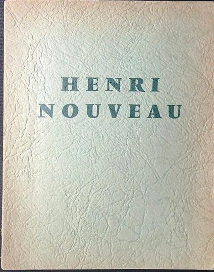 Henri Nouveau - copertina