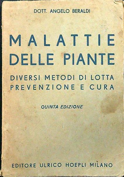 Malattie delle piante - Angelo Beraldi - copertina