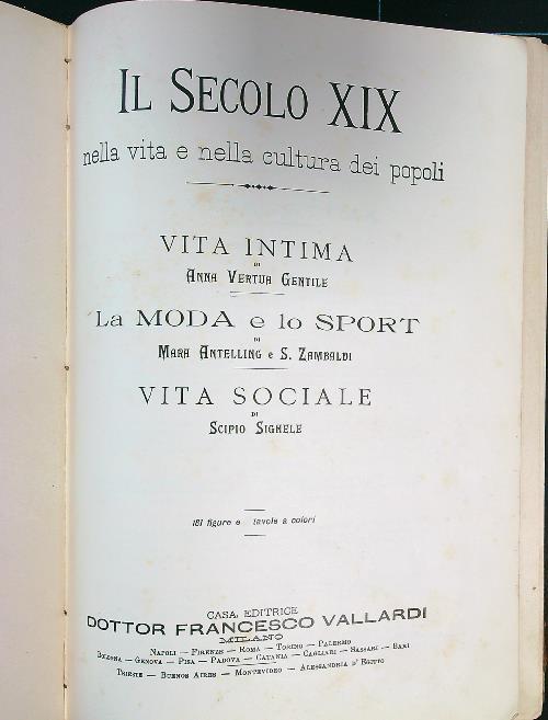 Il Secolo XIX - Vita intima - La moda e lo sport - Vita sociale - copertina