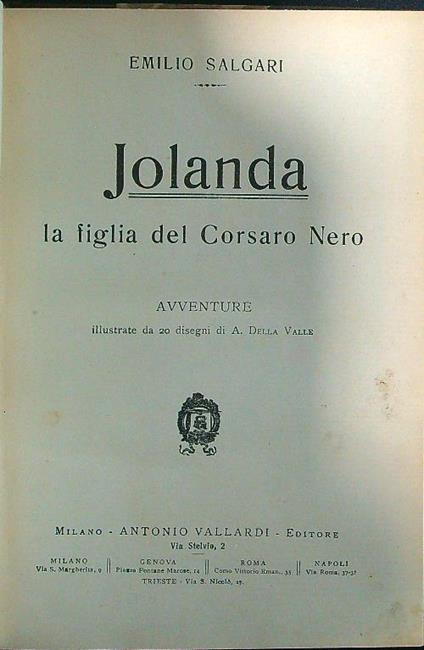Jolanda - Emilio Salgari - copertina