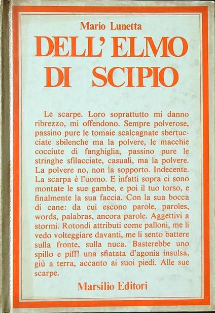 Dell'elmo di Scipio - Mario Lunetta - copertina