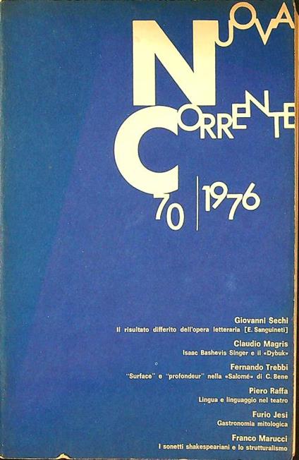 Nuova Corrente n. 70/1976 - copertina