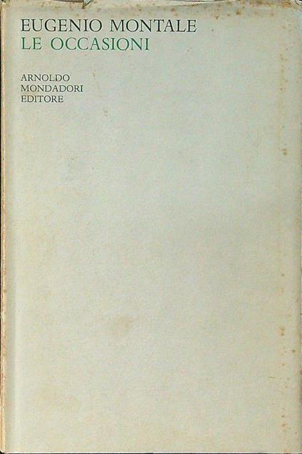 Le occasioni - Eugenio Montale - copertina