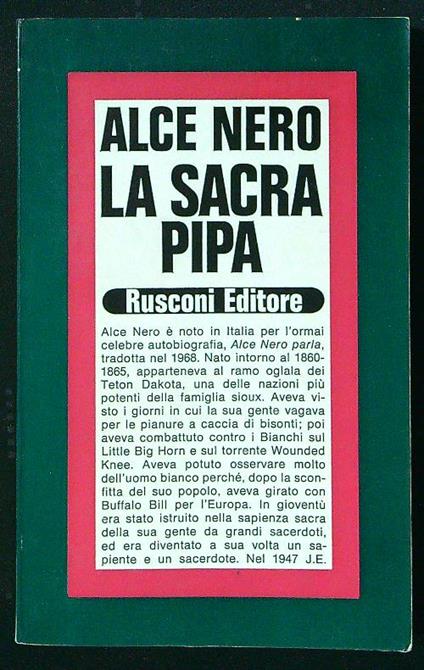 La sacra pipa - Alce Nero - copertina
