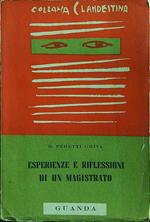 Esperienze e riflessioni di un magistrato