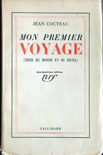 Mon premier voyage - Jean Cocteau - copertina