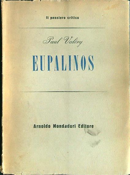 Eupalinos - Paul Valéry - copertina