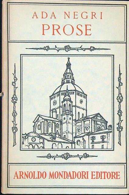 Prose - Ada Negri - copertina