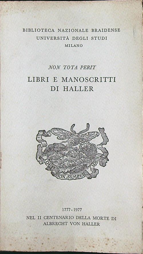 Libri e manoscritti di Haller - copertina