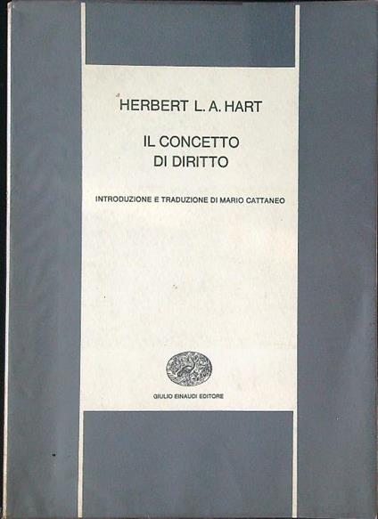 Il concetto di diritto - Herbert L. A. Hart - copertina