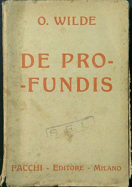De profundis - Oscar Wilde - copertina