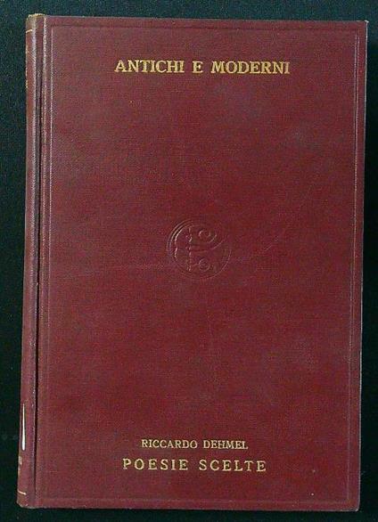 Poesie scelte - Riccardo Dehmel - copertina