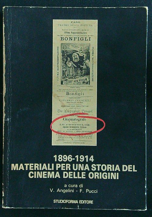 1896-1914 materiali per una storia del cinema delle origini - copertina