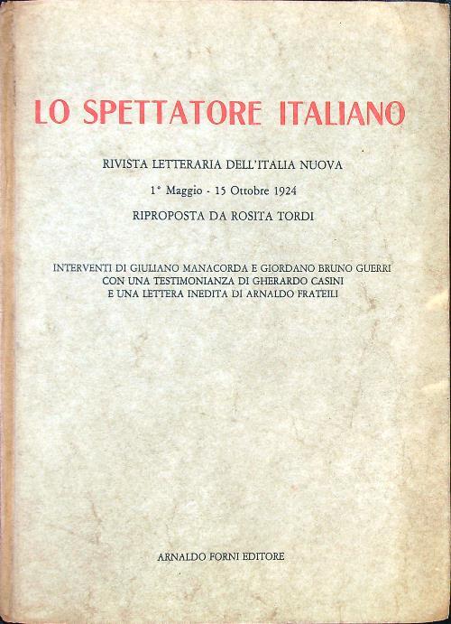 Lo spettatore italiano. Raccolta anno 1924