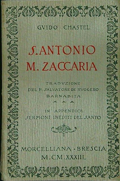 S. Antonio M. Zaccaria - copertina