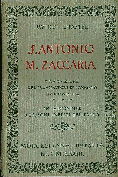 S. Antonio M. Zaccaria - copertina