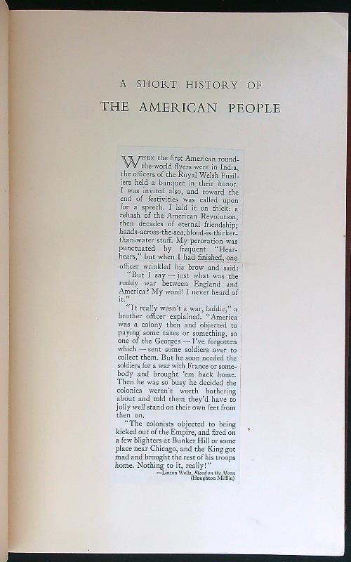 A short history of the American People