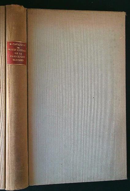 Notes intimes de la Princesse Blucher - copertina