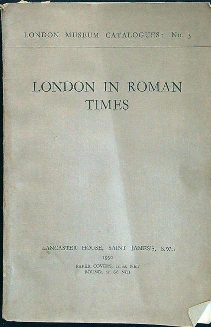 London in roman times - copertina