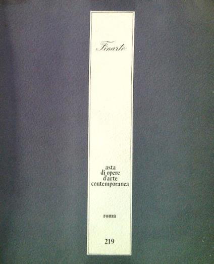 Asta di opere d'arte contemporanea 219/4 dicembre 1975 - copertina