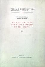 Recueil d'etudes sur saint Bernard et ses ecrits Vol. III
